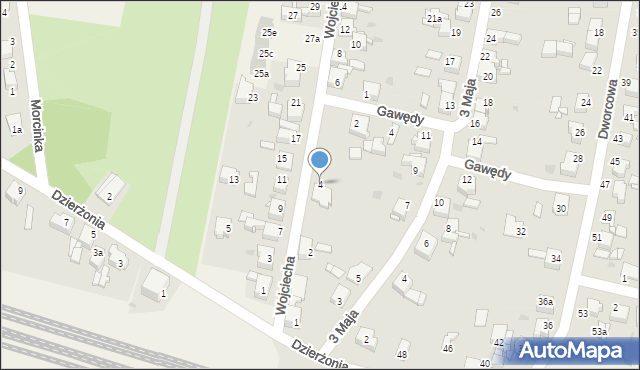 Nakło Śląskie, Wojciecha, 4, mapa Nakło Śląskie