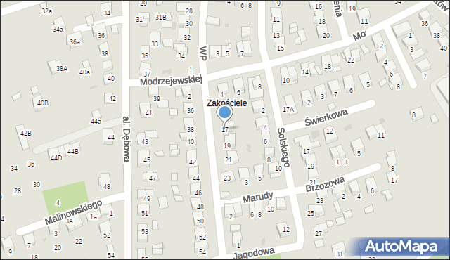 Niepołomice, Wojska Polskiego, 17, mapa Niepołomice