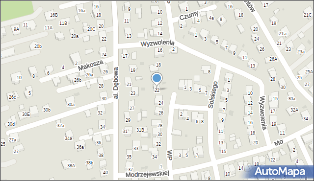 Niepołomice, Wojska Polskiego, 22, mapa Niepołomice