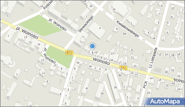 Nisko, Wolności, 5, mapa Nisko