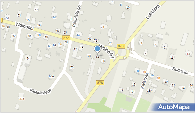 Nisko, Wolności, 82, mapa Nisko