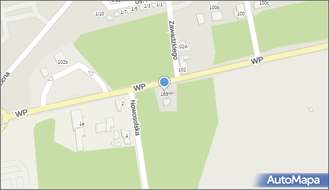 Nowa Sól, Wojska Polskiego, 103, mapa Nowa Sól