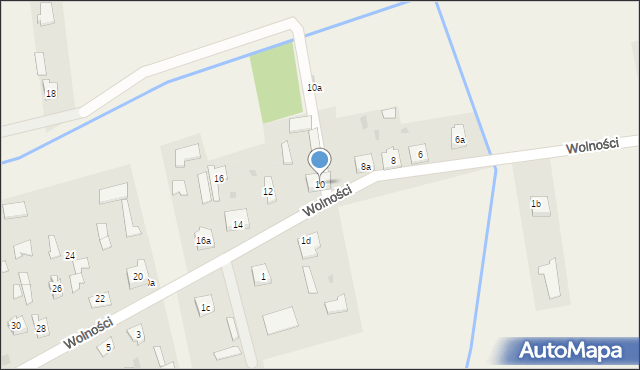 Nowa Wieś, Wolności, 10, mapa Nowa Wieś