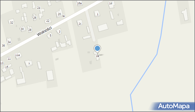 Nowa Wieś, Wolności, 1a, mapa Nowa Wieś