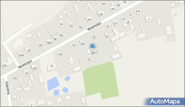 Nowa Wieś, Wolności, 29, mapa Nowa Wieś