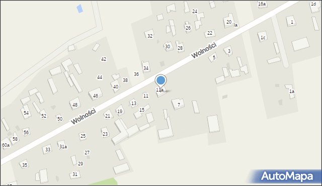 Nowa Wieś, Wolności, 9, mapa Nowa Wieś