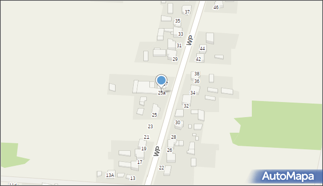 Nowa Wieś, Wojska Polskiego, 25a, mapa Nowa Wieś