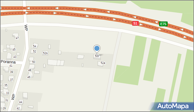 Nowa Wieś, Wojska Polskiego, 52c, mapa Nowa Wieś