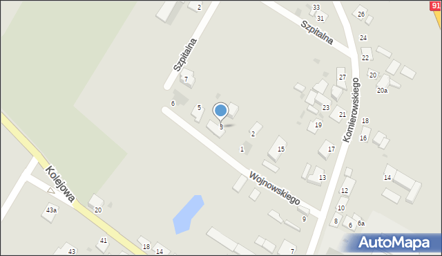 Nowe, Wojnowskiego Stanisława, 3, mapa Nowe