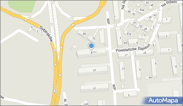 Nowy Targ, Wojska Polskiego, 8, mapa Nowego Targu