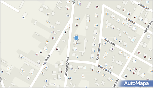 Nurzec-Stacja, Wodociągowa, 16, mapa Nurzec-Stacja