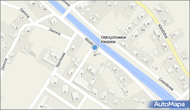Ołdrzychowice Kłodzkie, Wodna, 8a, mapa Ołdrzychowice Kłodzkie
