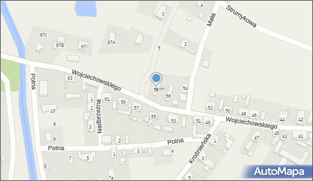 Ołobok, Wojciechowskiego, 58, mapa Ołobok