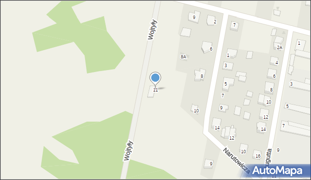 Olszewo-Borki, Wojtyły Karola, 11, mapa Olszewo-Borki