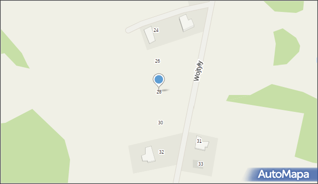 Olszewo-Borki, Wojtyły Karola, 28, mapa Olszewo-Borki