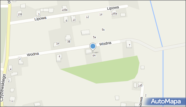 Opalenie, Wodna, 4a, mapa Opalenie