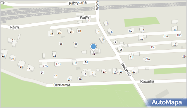 Orzesze, Wolności, 14, mapa Orzesze