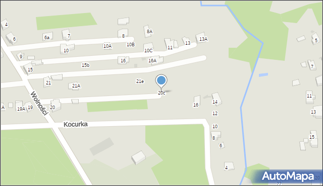 Orzesze, Wolności, 20c, mapa Orzesze
