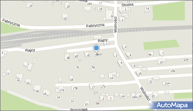 Orzesze, Wolności, 4B, mapa Orzesze