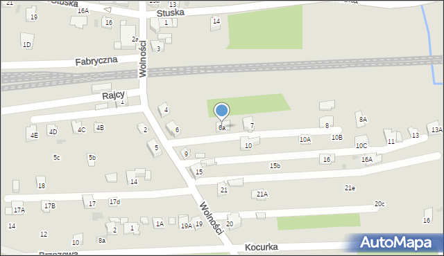 Orzesze, Wolności, 6a, mapa Orzesze