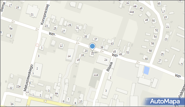 Osięciny, Wojska Polskiego, 22, mapa Osięciny