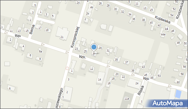 Osięciny, Wojska Polskiego, 27, mapa Osięciny