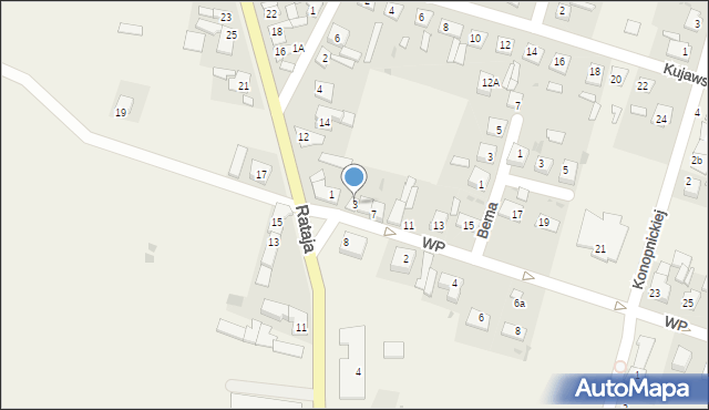 Osięciny, Wojska Polskiego, 3, mapa Osięciny