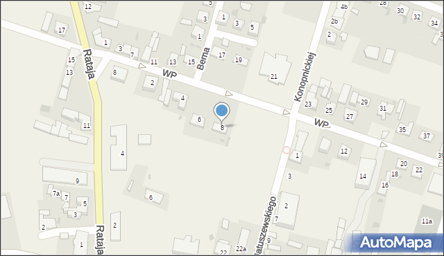 Osięciny, Wojska Polskiego, 8, mapa Osięciny