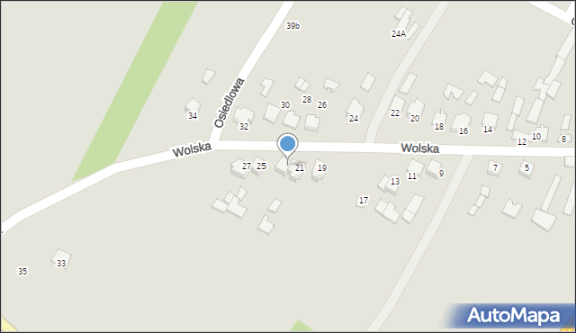 Osiek, Wolska, 23, mapa Osiek
