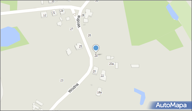 Ośno Lubuskie, Wodna, 24, mapa Ośno Lubuskie