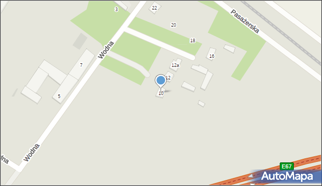 Ostrów Mazowiecka, Wodna, 10, mapa Ostrów Mazowiecka