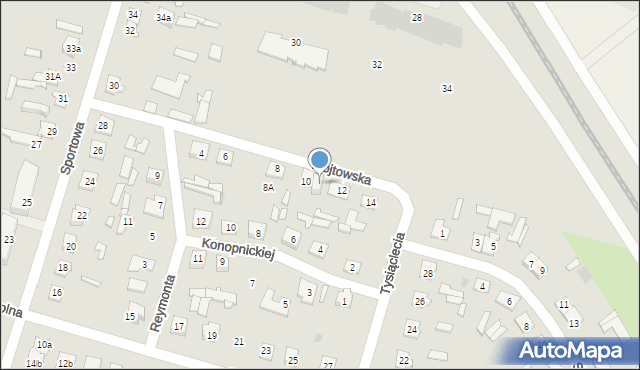 Ostrów Mazowiecka, Wójtowska, 10a, mapa Ostrów Mazowiecka