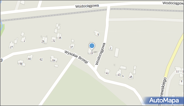 Oświęcim, Wodociągowa, 11, mapa Oświęcimia