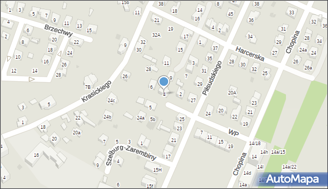 Oświęcim, Wojska Polskiego, 4, mapa Oświęcimia