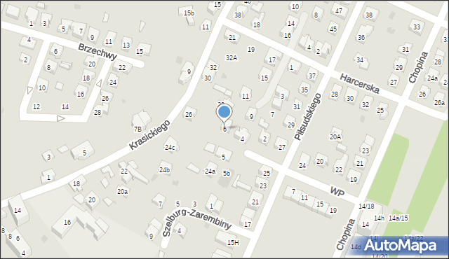 Oświęcim, Wojska Polskiego, 6, mapa Oświęcimia