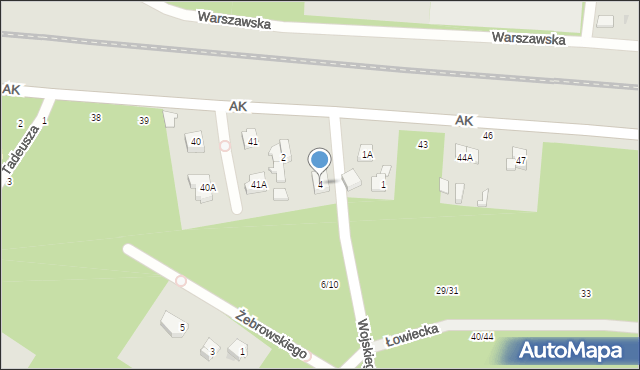 Otwock, Wojskiego, 4, mapa Otwock