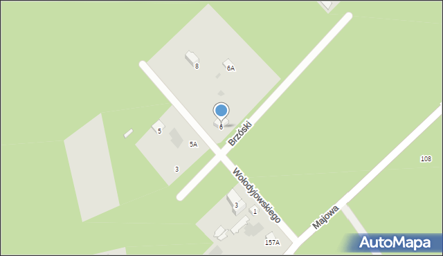 Otwock, Wołodyjowskiego Michała, 6, mapa Otwock