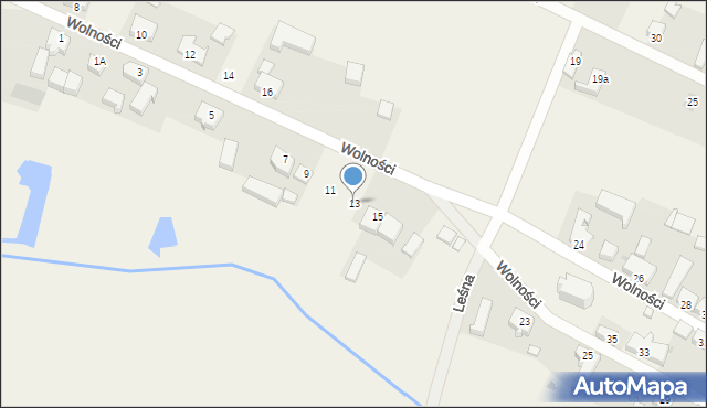 Ownice, Wolności, 13, mapa Ownice