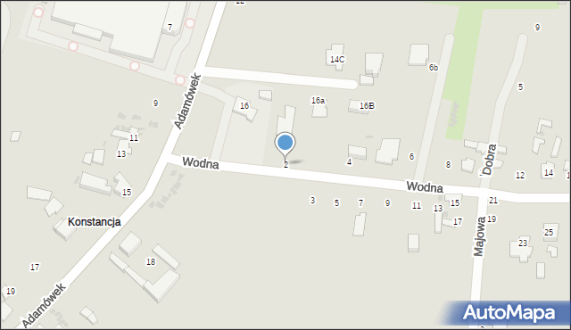 Ozorków, Wodna, 2, mapa Ozorków