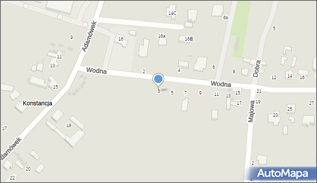 Ozorków, Wodna, 3, mapa Ozorków