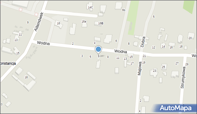 Ozorków, Wodna, 7, mapa Ozorków