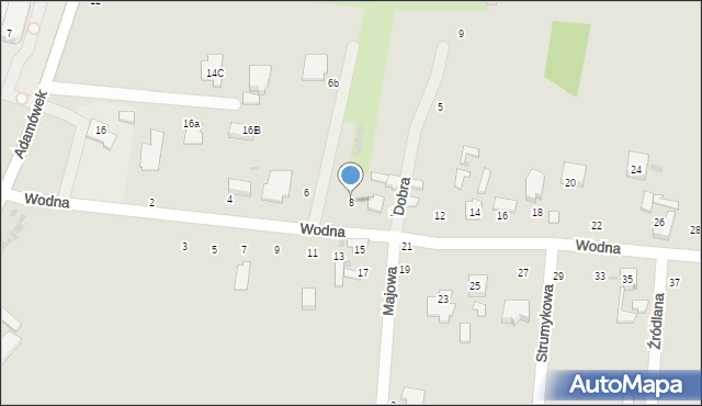 Ozorków, Wodna, 8, mapa Ozorków