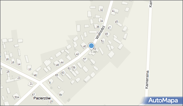 Pacierzów, Wolności, 55, mapa Pacierzów