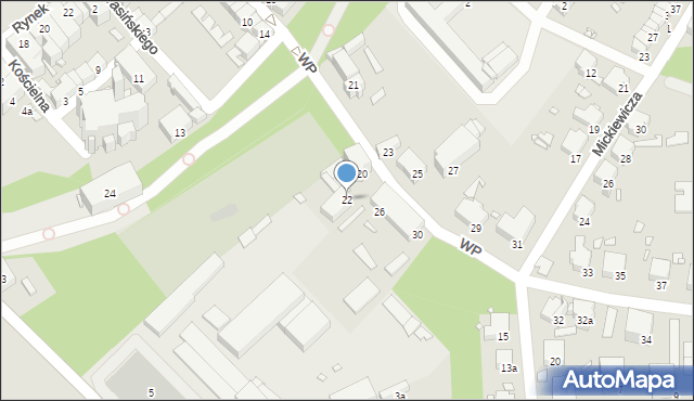 Paczków, Wojska Polskiego, 22, mapa Paczków