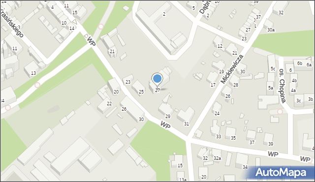 Paczków, Wojska Polskiego, 27, mapa Paczków