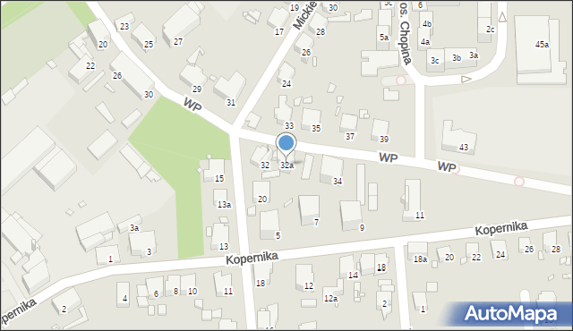 Paczków, Wojska Polskiego, 32a, mapa Paczków