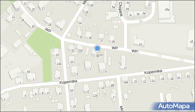 Paczków, Wojska Polskiego, 34, mapa Paczków