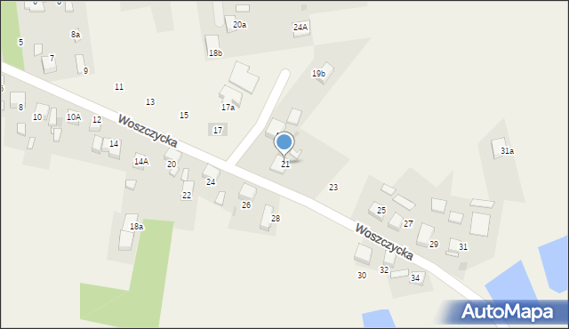 Palowice, Woszczycka, 21, mapa Palowice