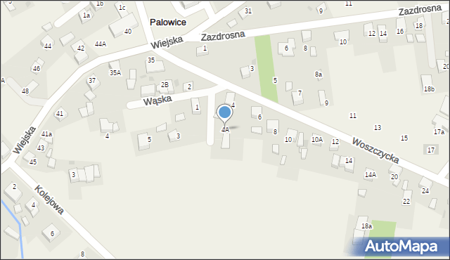 Palowice, Woszczycka, 4A, mapa Palowice