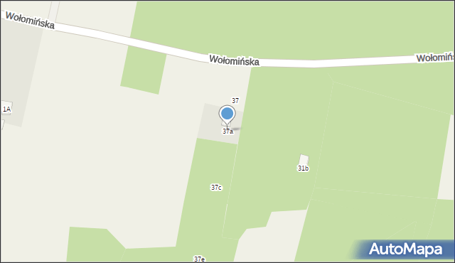 Papiernia, Wołomińska, 37a, mapa Papiernia